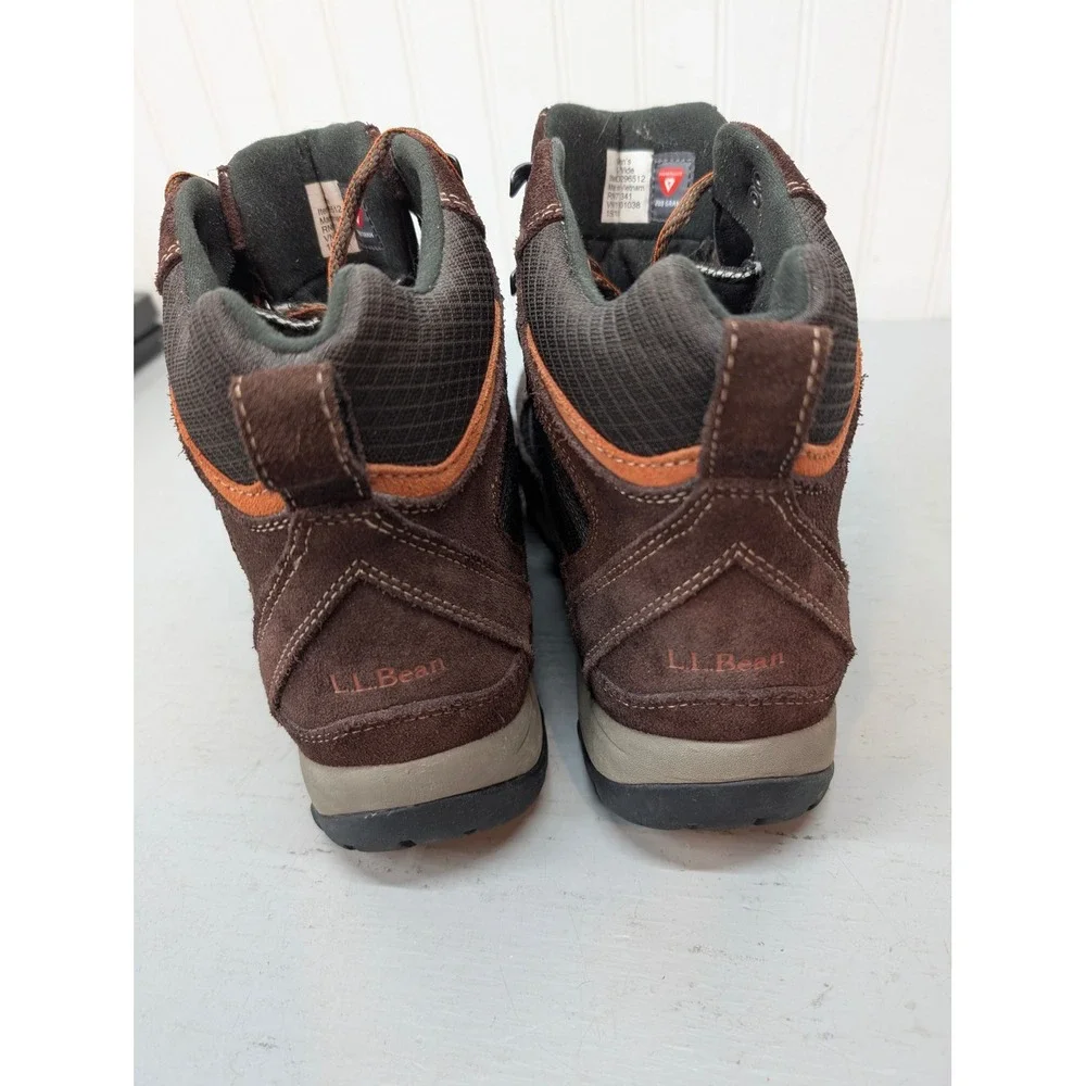 LL Bean Snow‎ Sneaker Waterproof Insulated Boots Men's 9.5 Wide Brown 296512